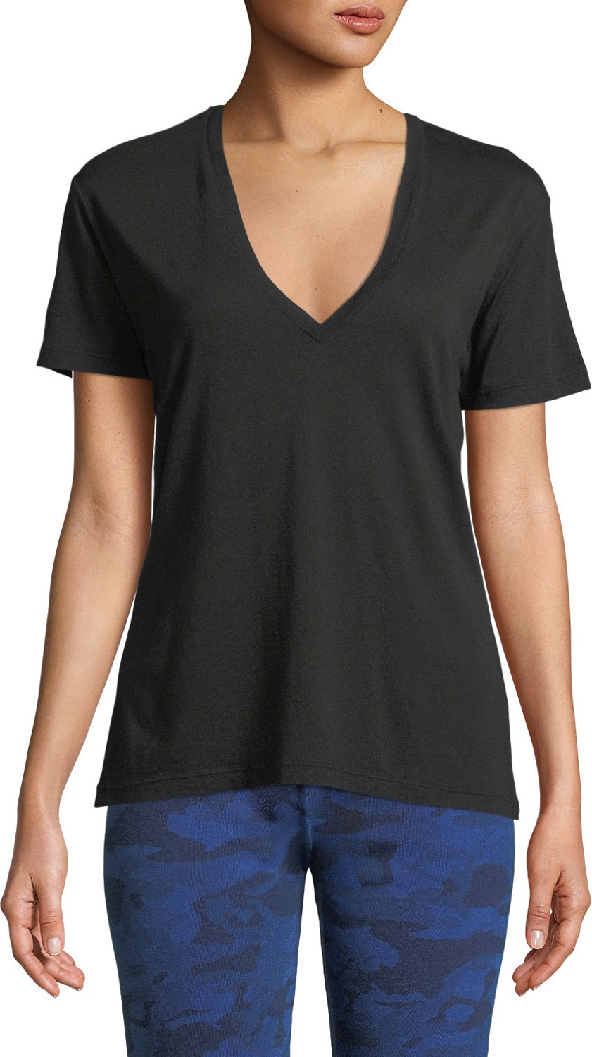 MONROW V-Neck Short-Sleeve Relaxed Tee