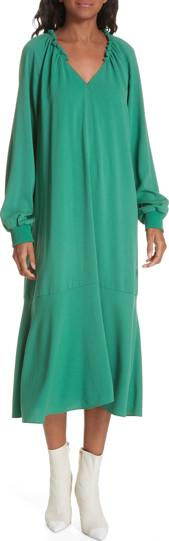 Tibi Savanna Crepe Midi Dress