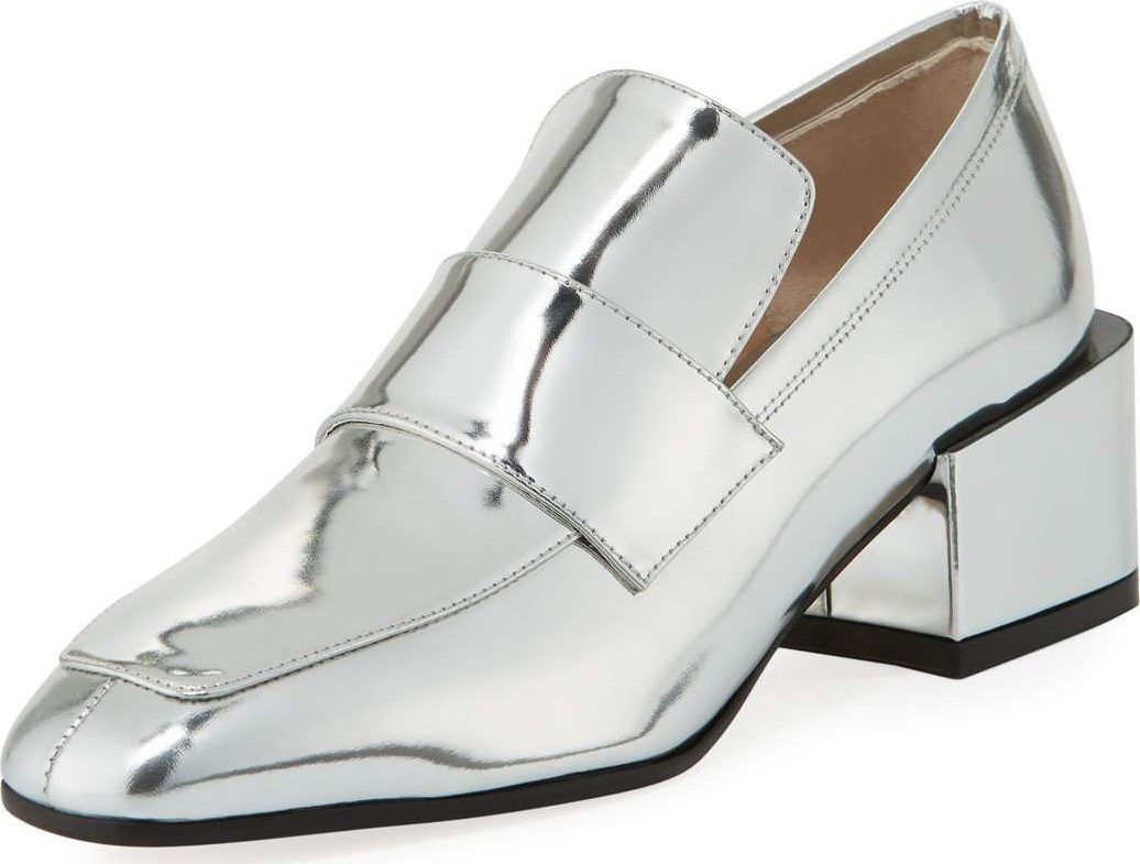 Stuart Weitzman Sawyer Metallic Patent Loafer