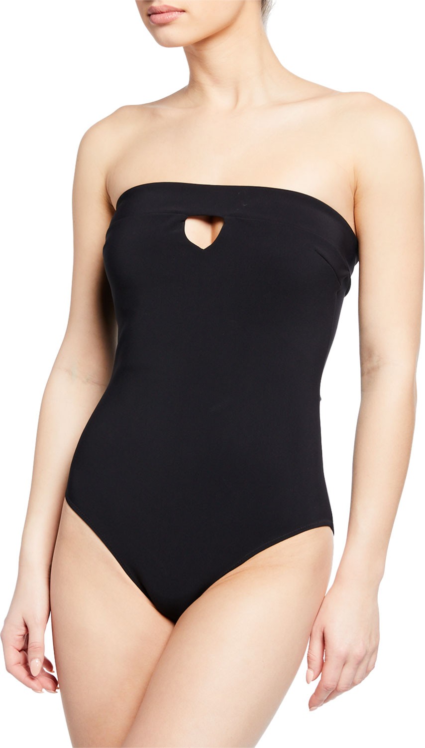 La Petite Robe di Chiara Boni Celina Cutout Bandeau One-Piece Swimsuit