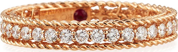 Roberto Coin Symphony Collection 18K Princess Diamond Band Ring, Size 6.5