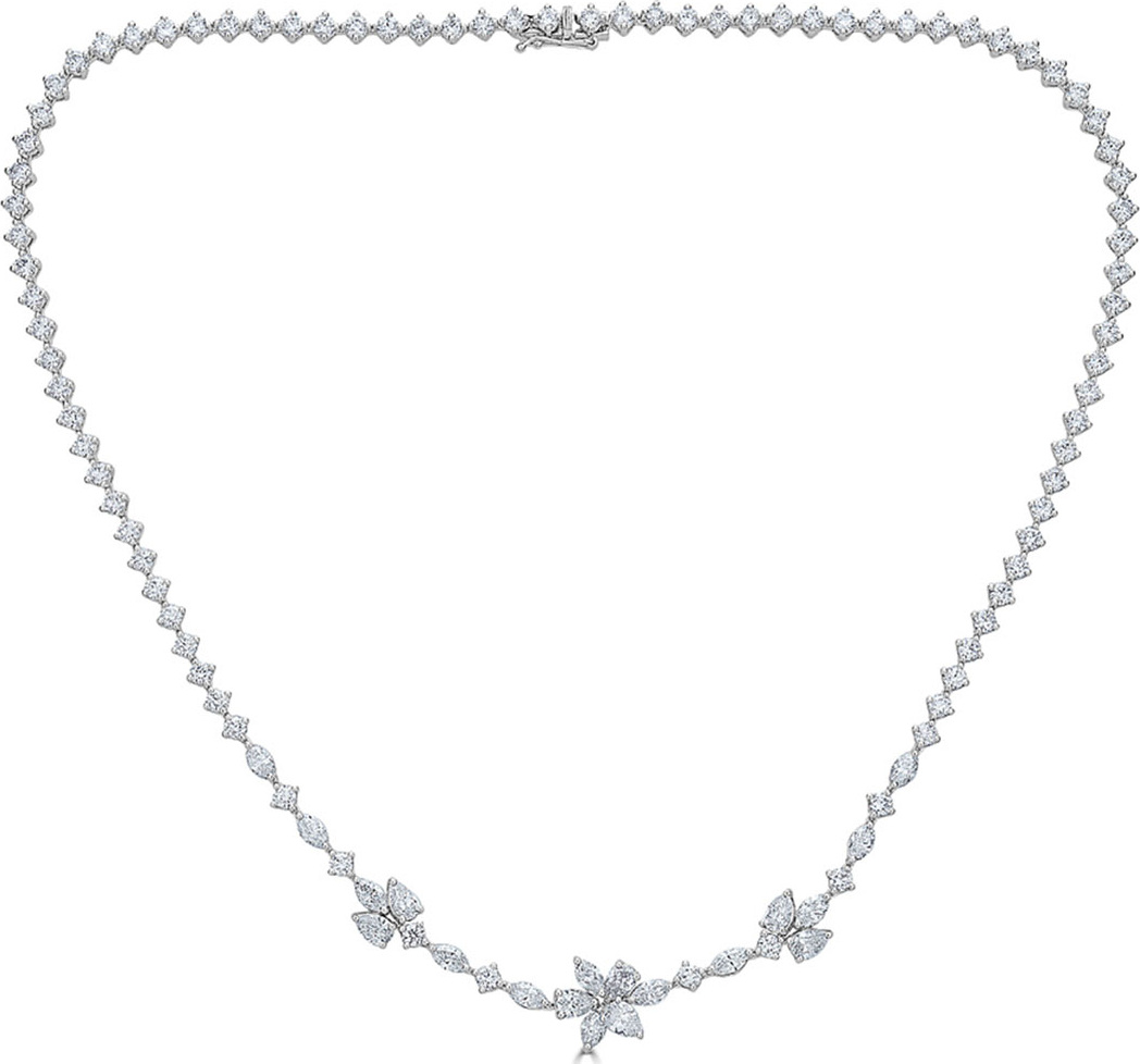 ZYDO 18k Luminal Diamond Flower Necklace