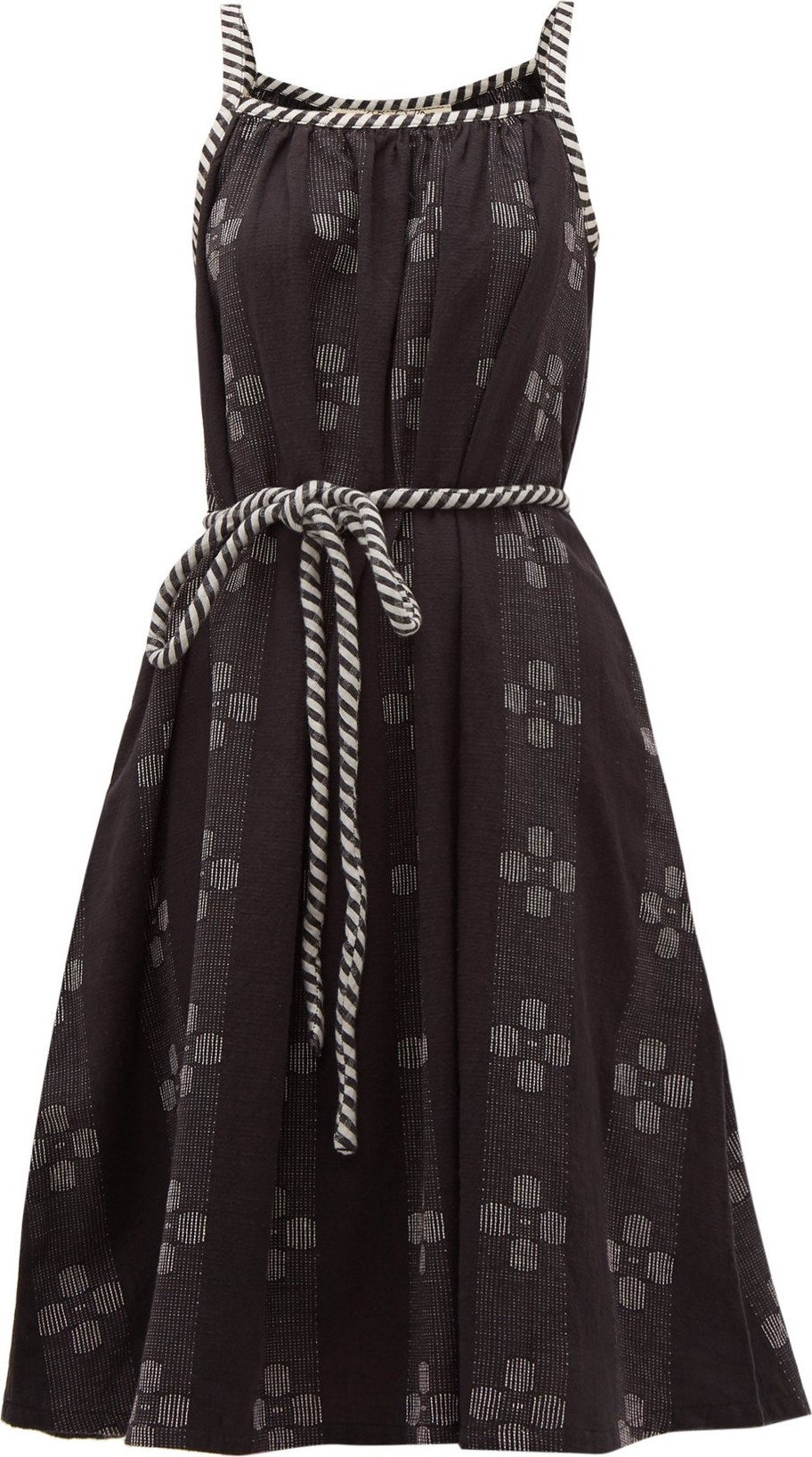 ace&jig Noelle belted-waist cotton dress