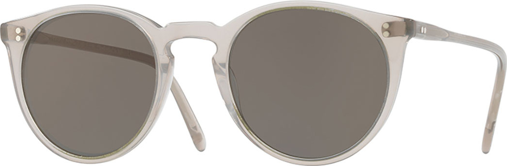 Oliver Peoples O'Malley NYC Peaked Round Monochromatic Sunglasses, Gray