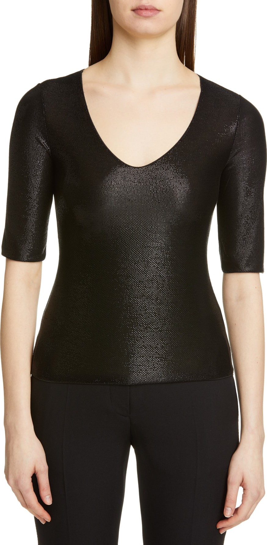 Emporio Armani Metallic Jersey Tee Emporio Armani Metallic Jersey Tee