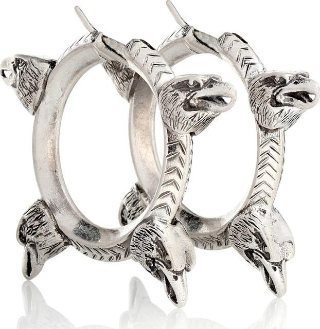 Gucci Anger Forest sterling silver hoop earrings