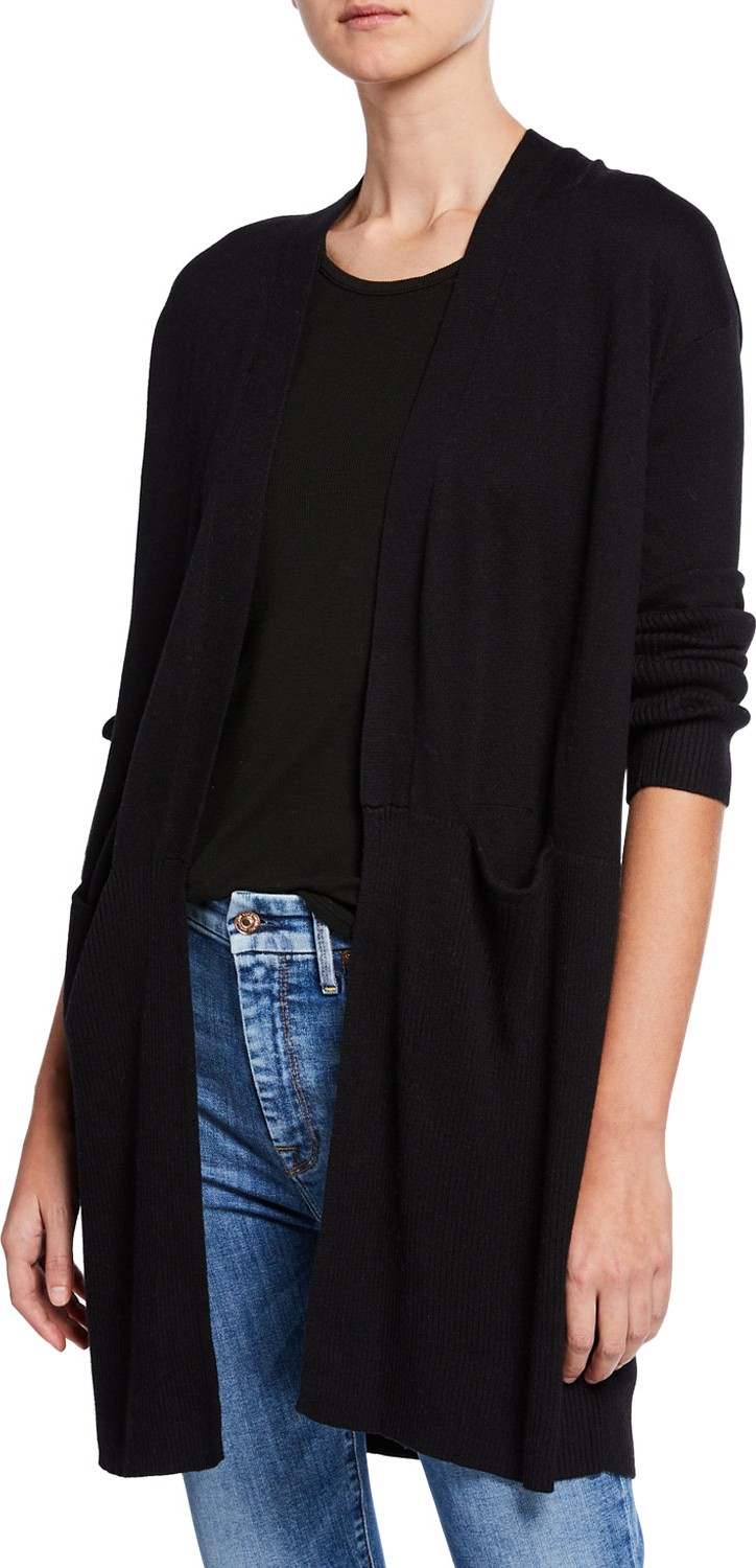 Splendid Retreat Cashmere-Blend Open-Front Cardigan