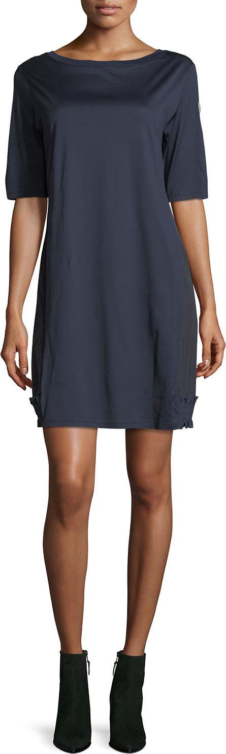 Moncler Abito Corto Half-Sleeve Mini Dress