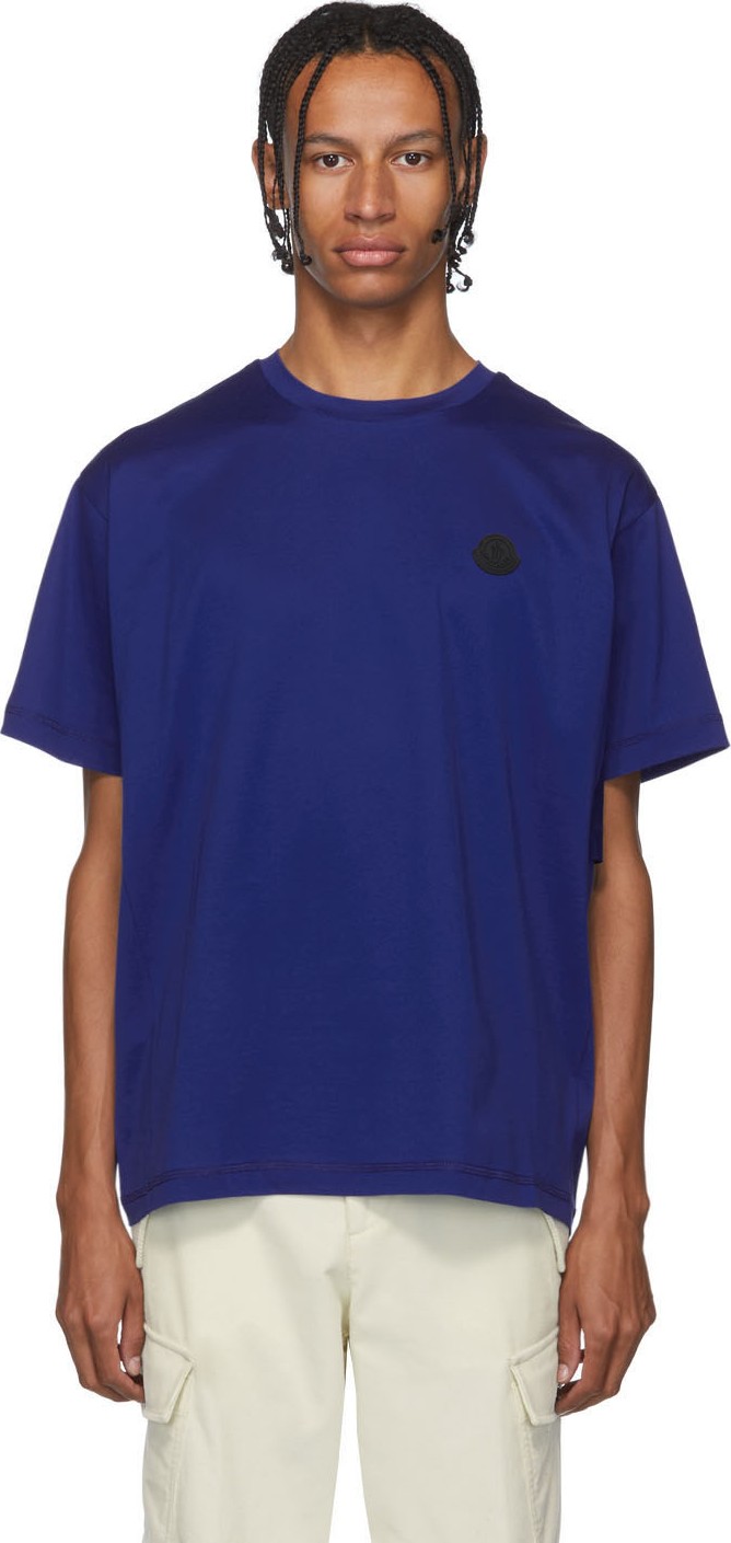 Moncler Blue Maglia T-Shirt