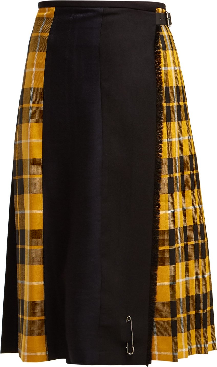 Le Kilt Pleated tartan wool kilt skirt