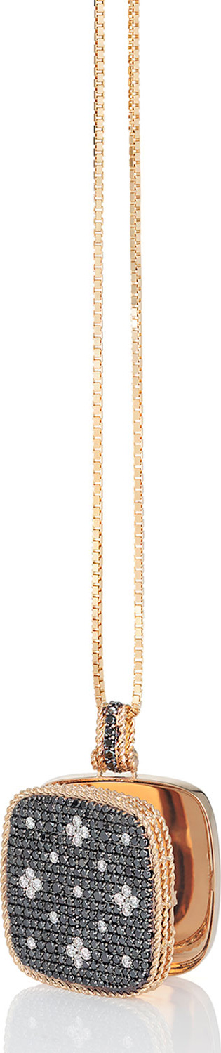 Roberto Coin 18k Rose Gold Venetian Princess Diamond Locket Necklace