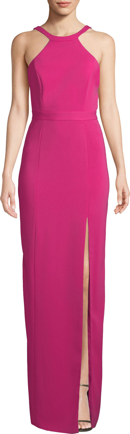 Jay Godfrey Greenwoord Halter Column Gown