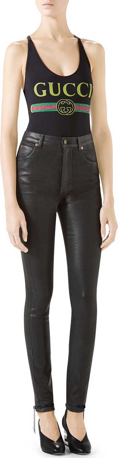 Gucci Gucci-Print Sparkling Lycra® Bodysuit