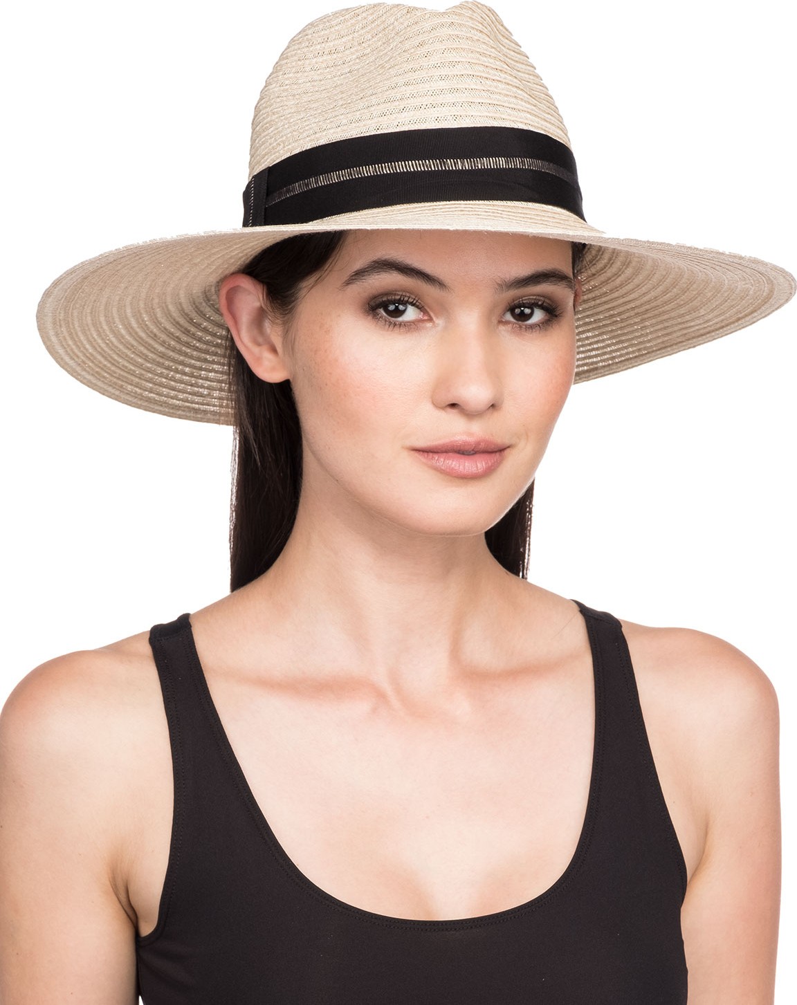 Eugenia Kim Emmanuelle Wide-Brim Packable Hemp Fedora Hat