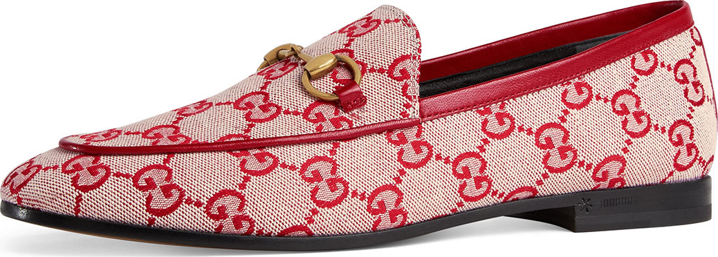 Gucci New Jordaan GG Canvas Loafer Flat