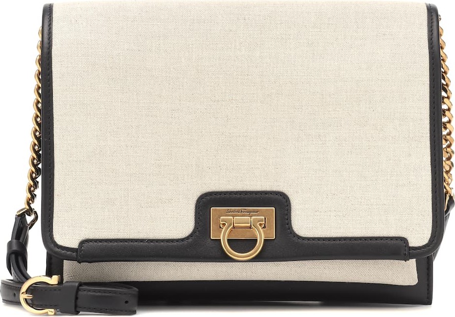 Salvatore Ferragamo Trifolio Small canvas shoulder bag