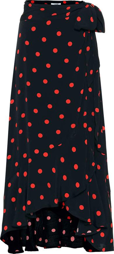 Ganni Polka-dot midi skirt