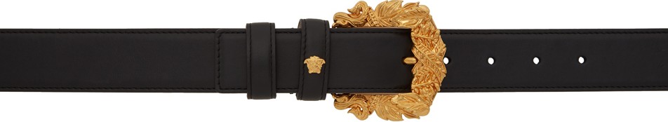 Versace Black & Gold Baroque Tribute Belt