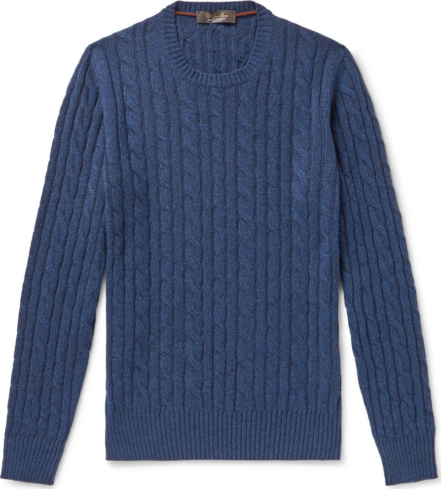 Loro Piana Cable-Knit Baby Cashmere Sweater