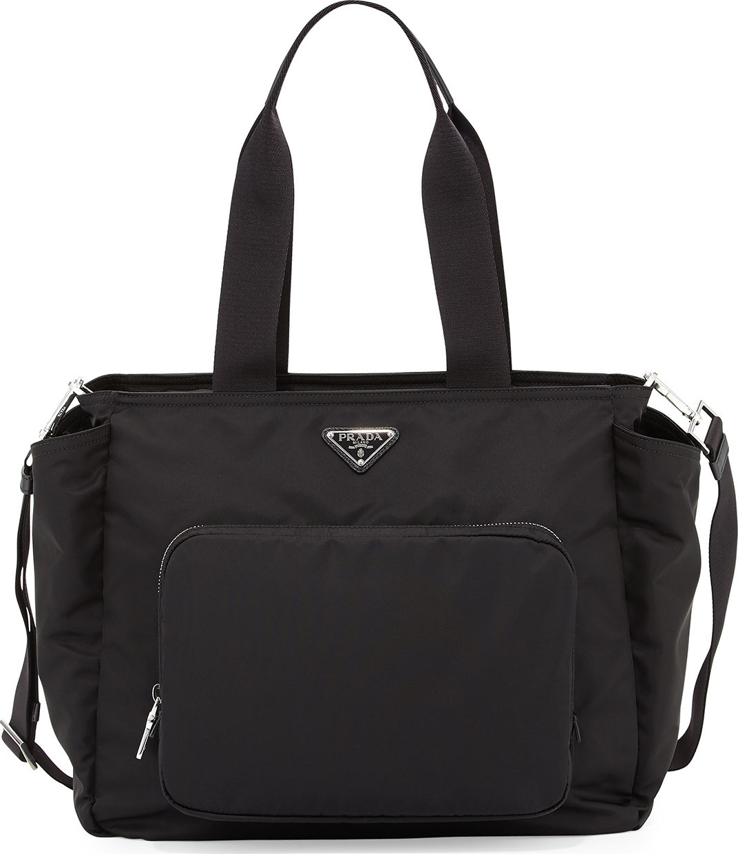 Prada Vela Nylon Baby Bag, Black (Nero)