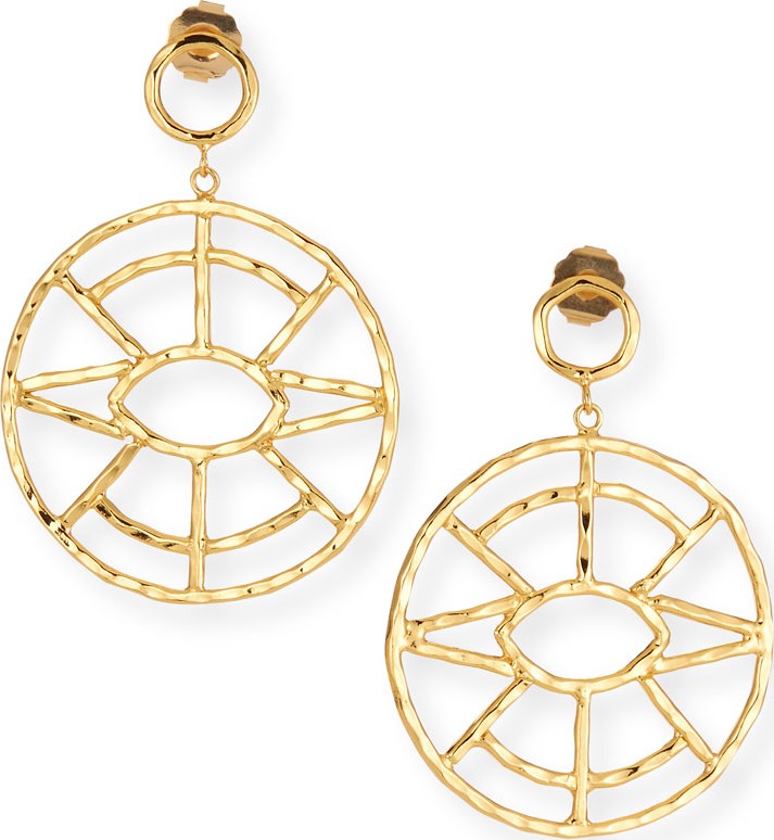 NEST Jewelry Evil Eye Hoop Drop Earrings