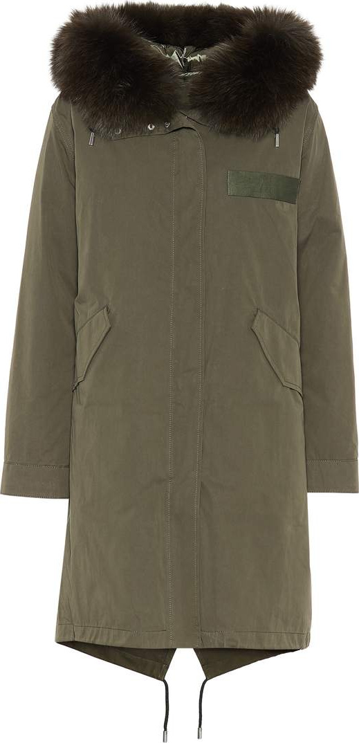 Army By Yves Salomon Fur-trimmed cotton anorak