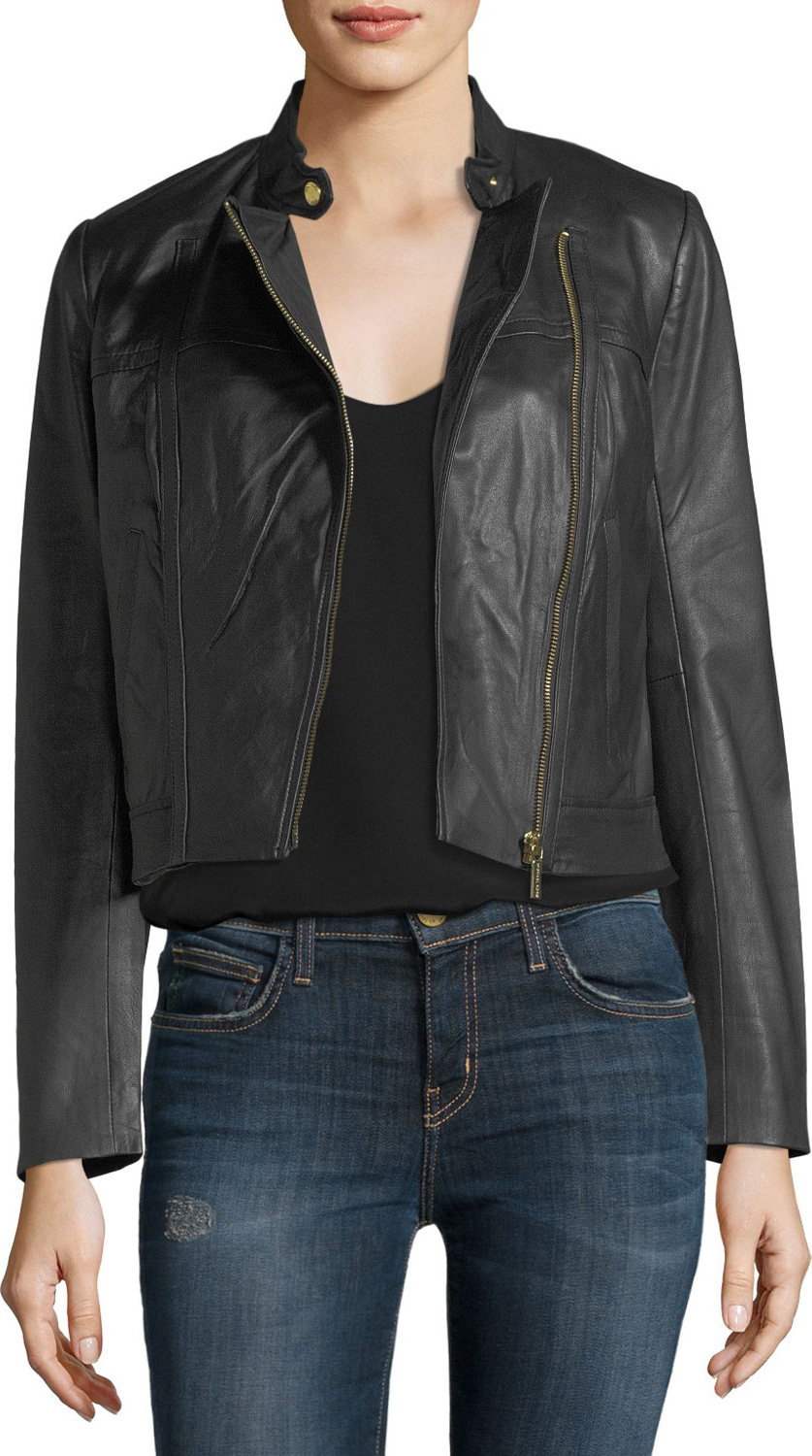 MICHAEL MICHAEL KORS Leather Moto Jacket