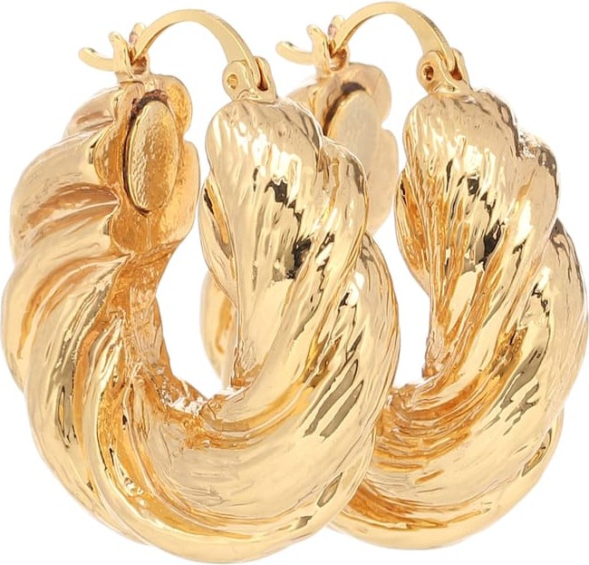 Rejina Pyo Twisted gold-plated hoop earrings