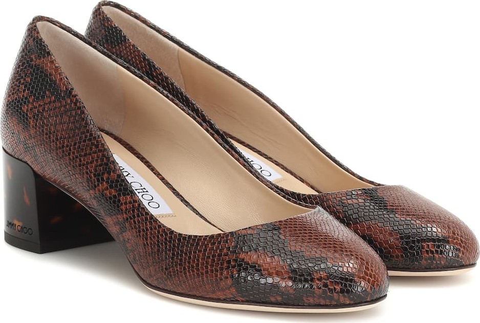 Jimmy Choo Jessie 40 snake-effect leather pumps