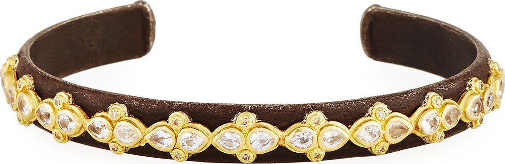 Armenta Old World Midnight Lacy Cuff Bracelet with Diamonds & Sapphires
