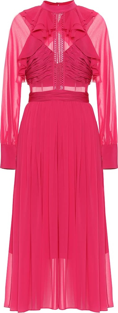 Self Portrait Chiffon midi dress