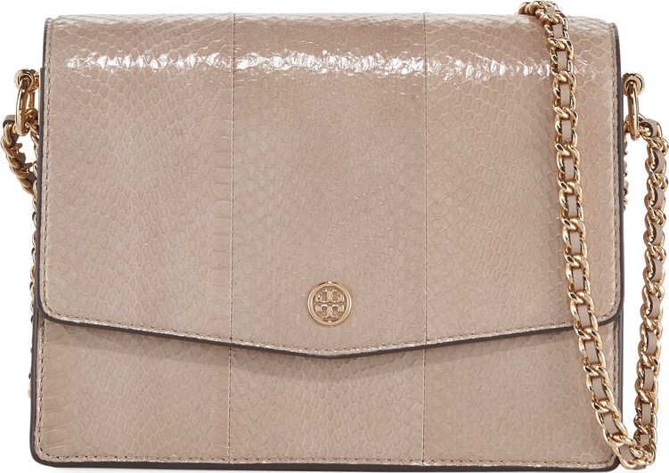 Tory Burch Robinson Convertible Exotic Shoulder Bag