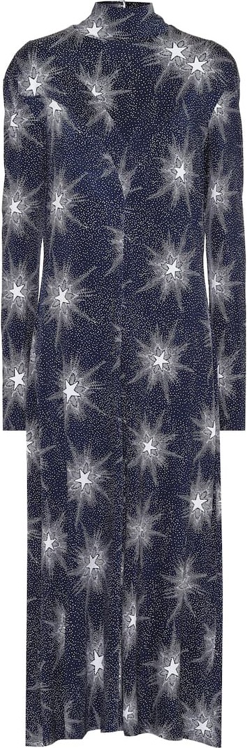 Paco Rabanne Printed stretch-jersey midi dress