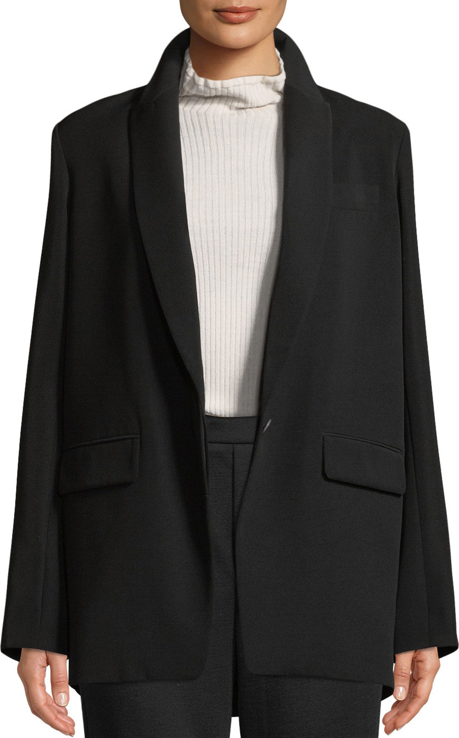 Vince Shawl-Collar One-Button Boyfriend Blazer