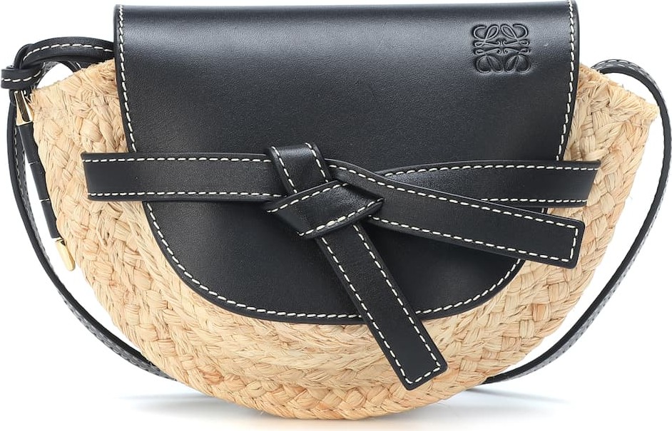 LOEWE Gate Mini raffia crossbody bag