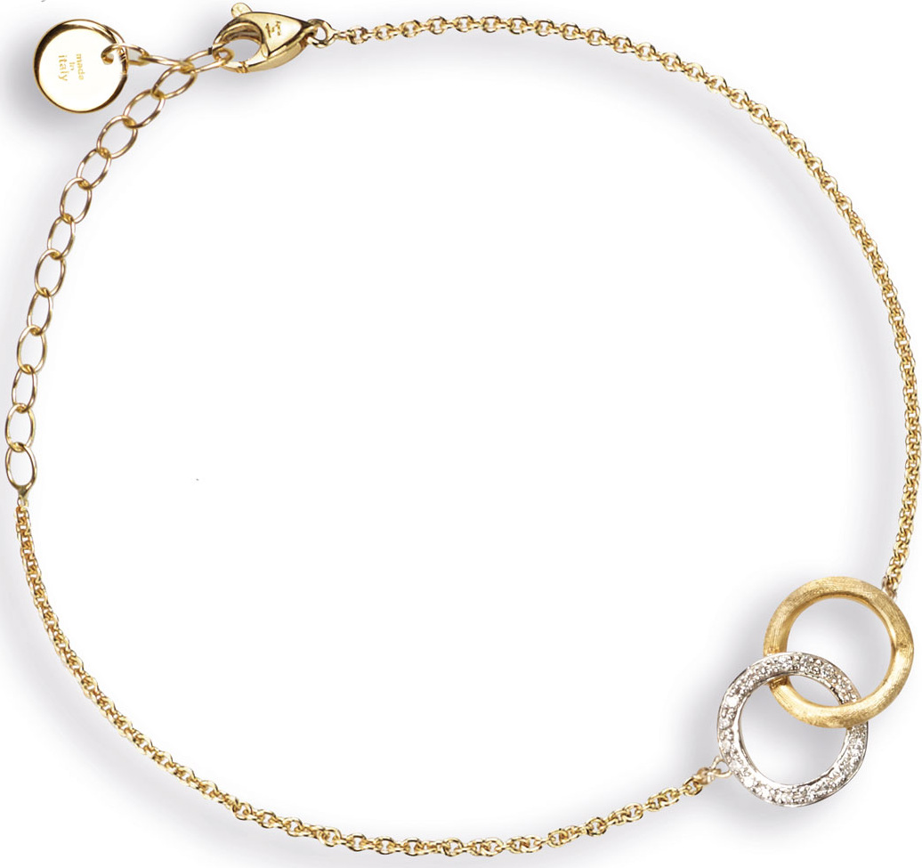 Marco Bicego Delicati 18K Round Link Bracelet with Diamonds