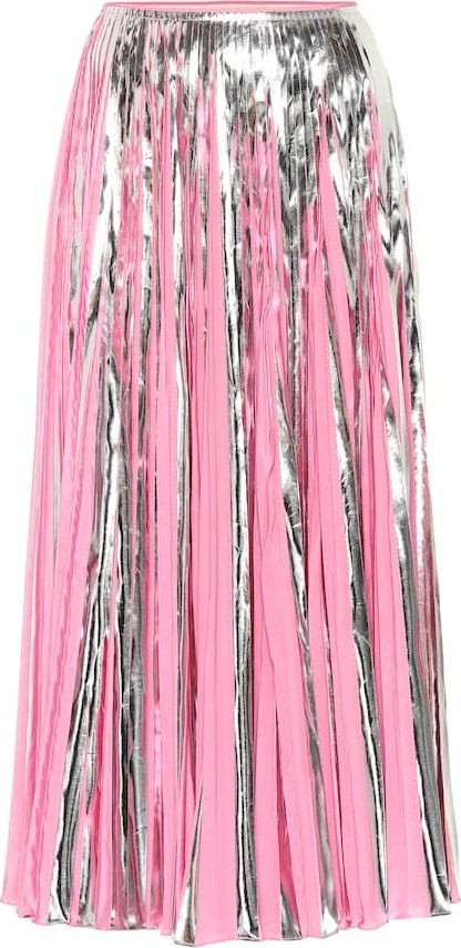 Marni Metallic pleated midi skirt
