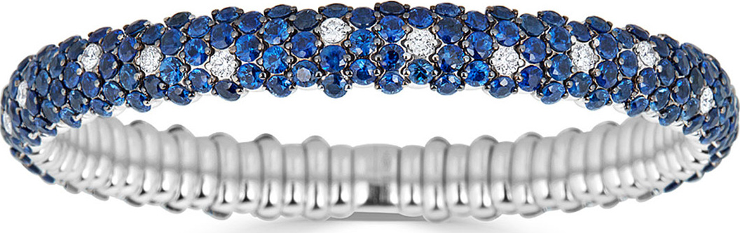 ZYDO 18k Stretch Sapphire & Diamond Bracelet