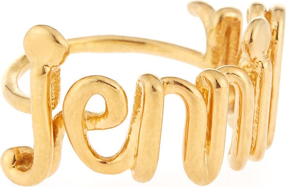 Jennifer Creel 14K Gold Script Name Ring