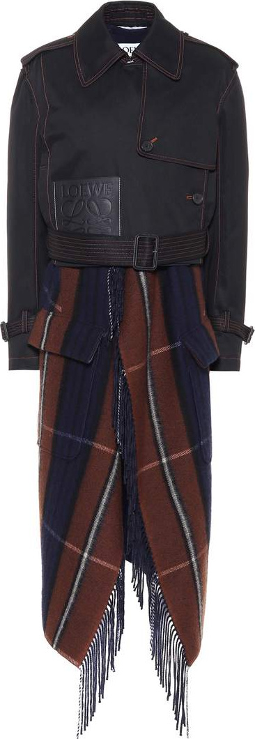 LOEWE Wool and cashmere layered trench coat