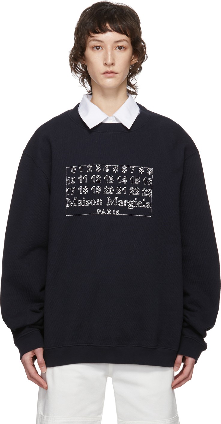 Maison Margiela Navy Logo Sweatshirt