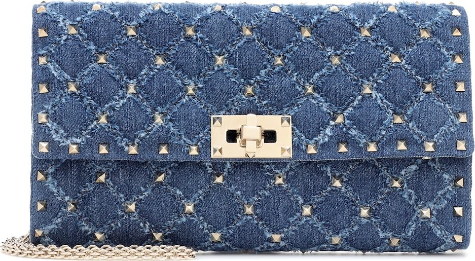 Valentino Valentino Garavani Rockstud Spike denim shoulder bag