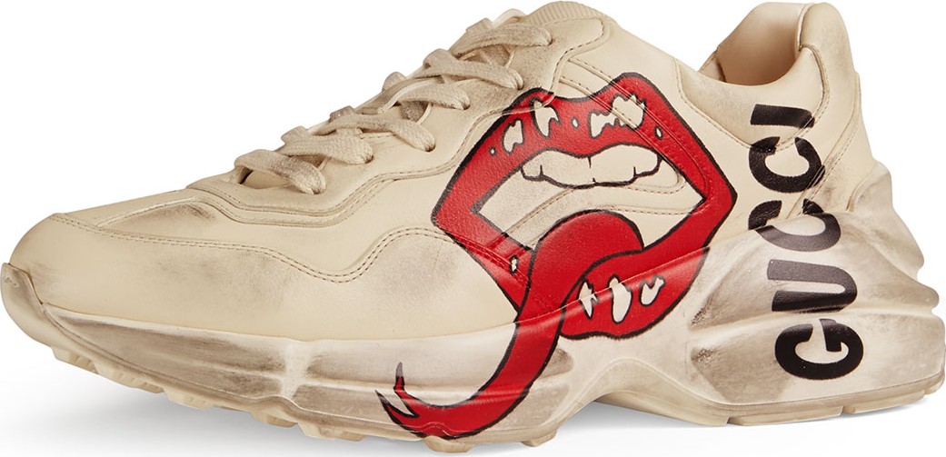 Gucci Rhyton Open-Lip Sneakers