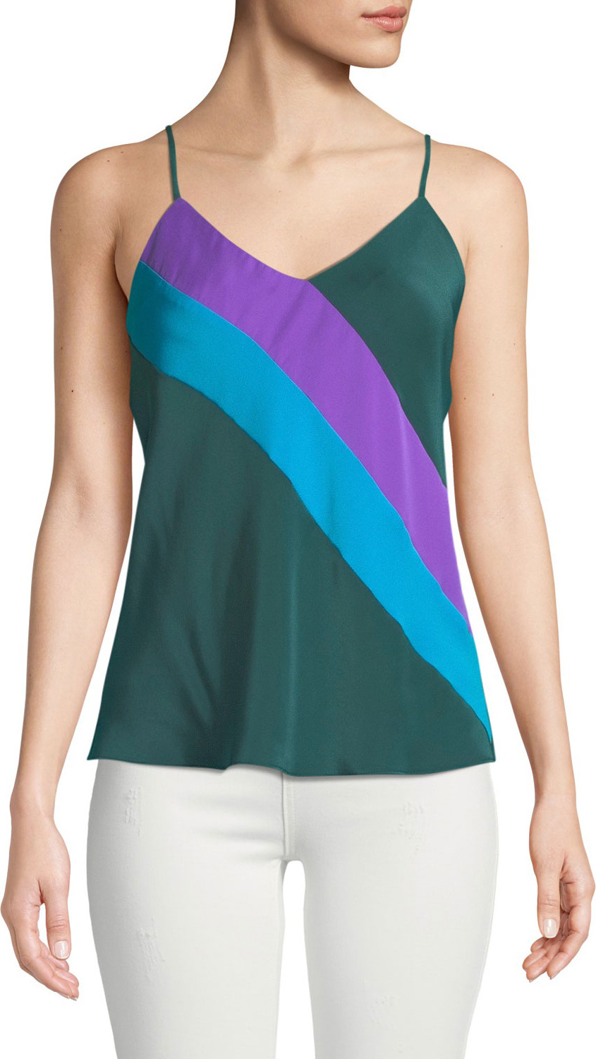 Amanda Uprichard Bogota Colorblock Silk Cami