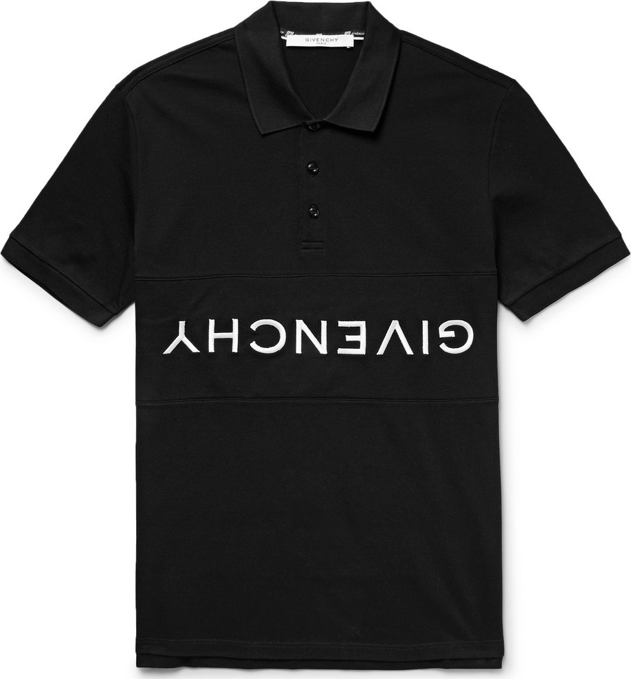 Givenchy Logo-Embroidered Cotton-Pique Polo Shirt