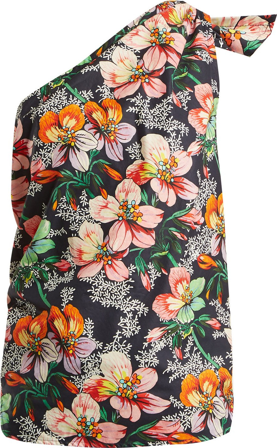 Isabel Marant Noor one-shoulder floral-print top
