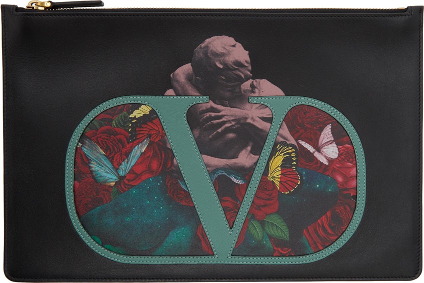 Valentino Black Valentino Garavani Undercover Edition VLogo Pouch
