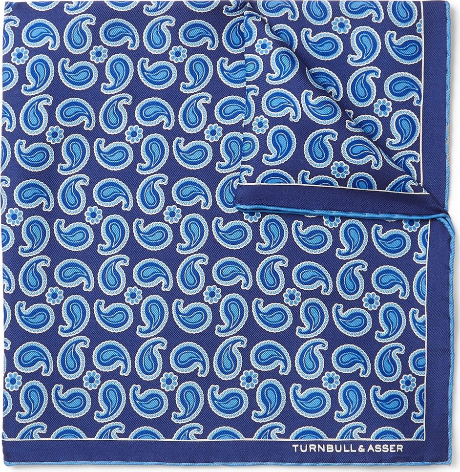Turnbull & Asser Paisley-Print Silk-Twill Pocket Square