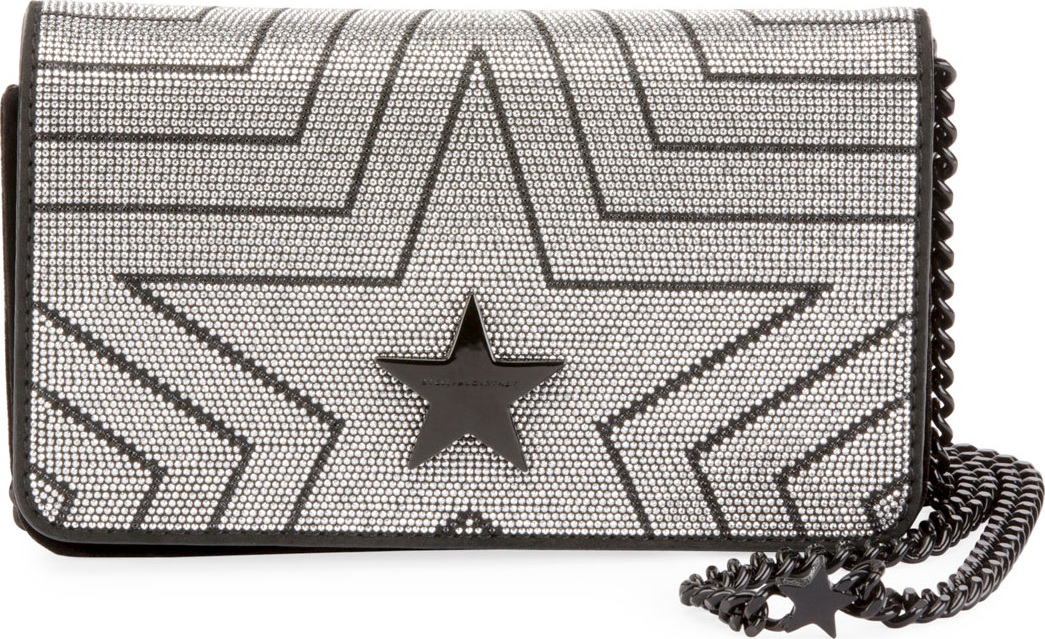 Stella McCartney Stella Star Small Metallic Alter Napa Shoulder Bag