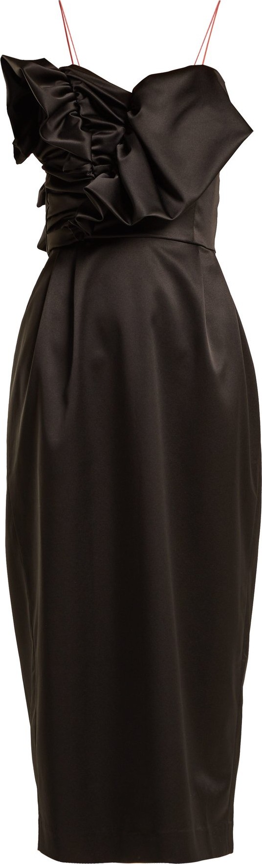 Anna October Ruffled satin midi dress